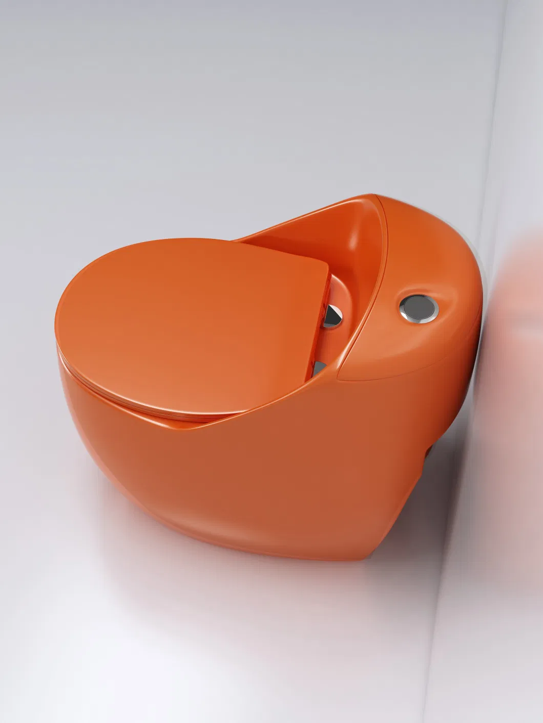 China Orange Color Snail Shape Bathroom Toilet Ceramic Sanitary Ware One Piece Toilet