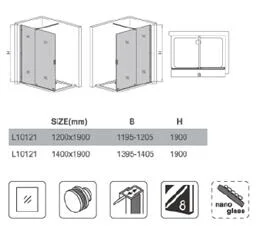 Bottom Sliding Shower Door/ Screen (L10121)