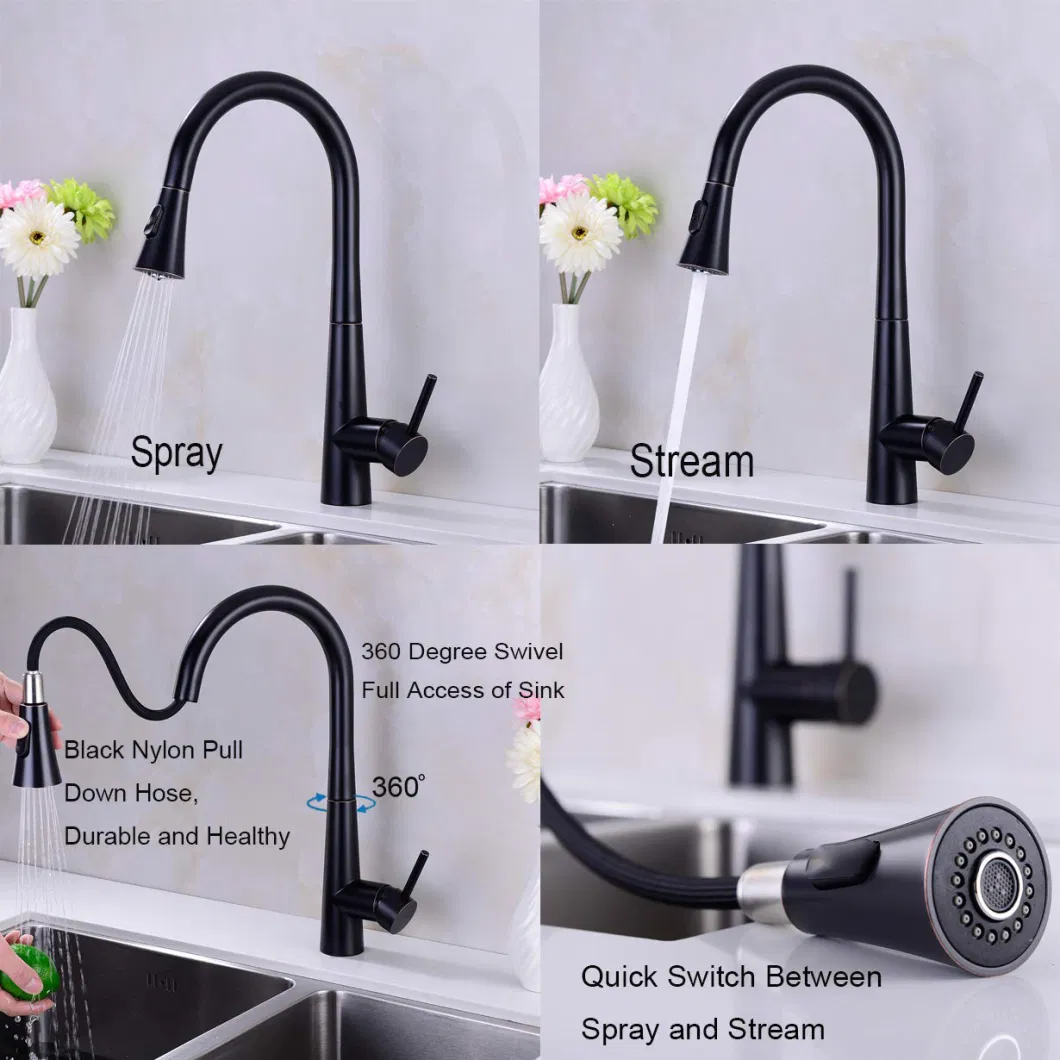 Aquacubic 2021 American Standard Modern Type Pull Down Stainless Steel Faucet Kitchen Black