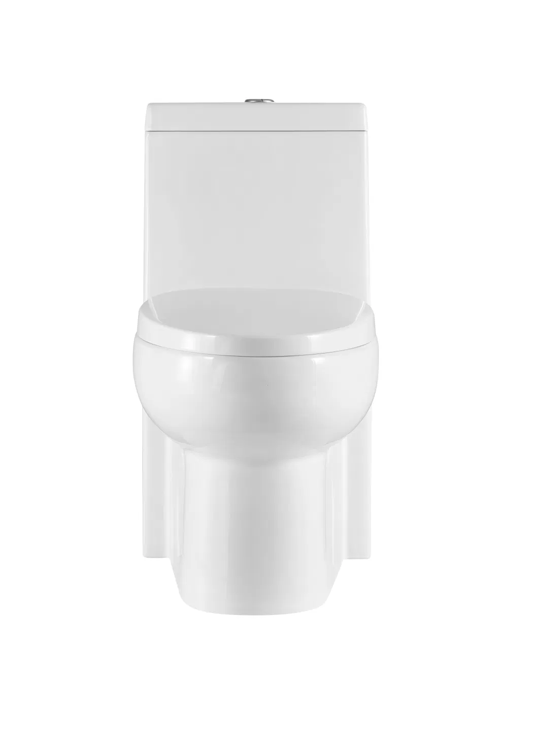 Siphonic Rimless Ceramic Two Piece Toilet Round Shape Family Hotel Flush Toilet