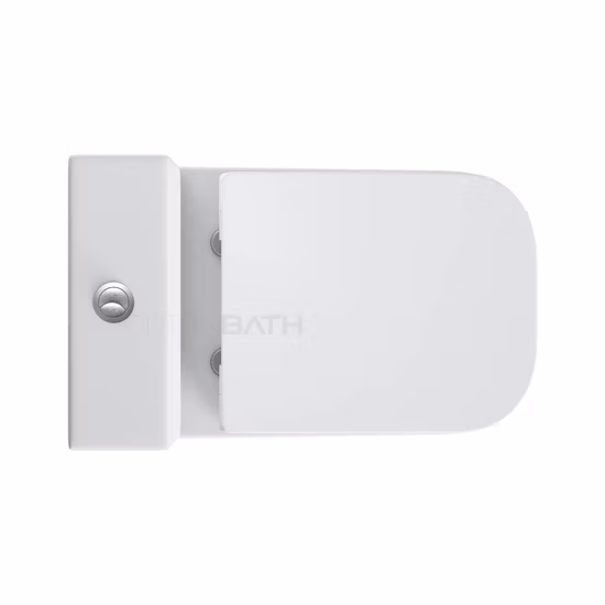 Ortonbath Dual Flush 3/6L Toilet P Trap Square Shape Rimless Close Coupled Modern Toilet Soft Close Seat Two Piece Toilet