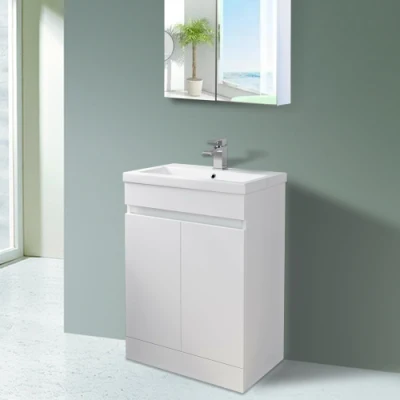 Storage Furniture 60cm Bathroom PVC White Gloss Vanity