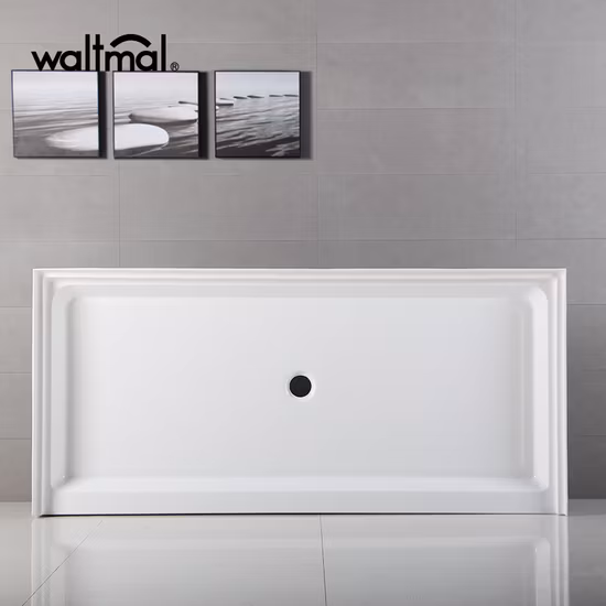 72" Cupc Approved Quality Tile Flange Acrylic Shower Pan Shower Base