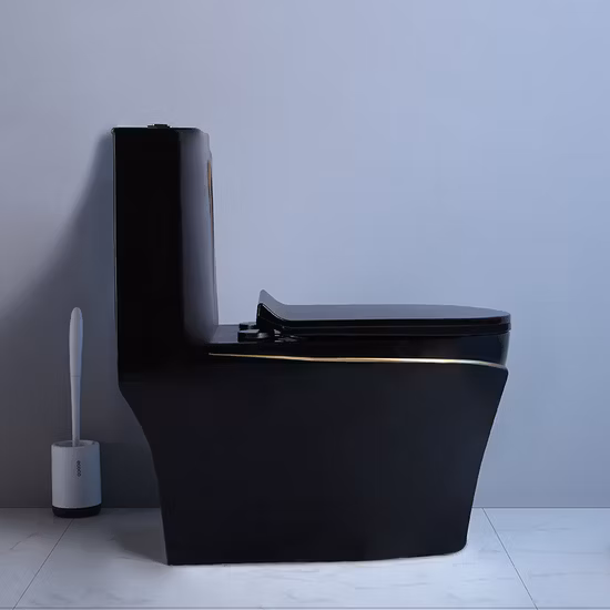 Black Gold Bathroom Ceramic Washdown One Piece Wc P